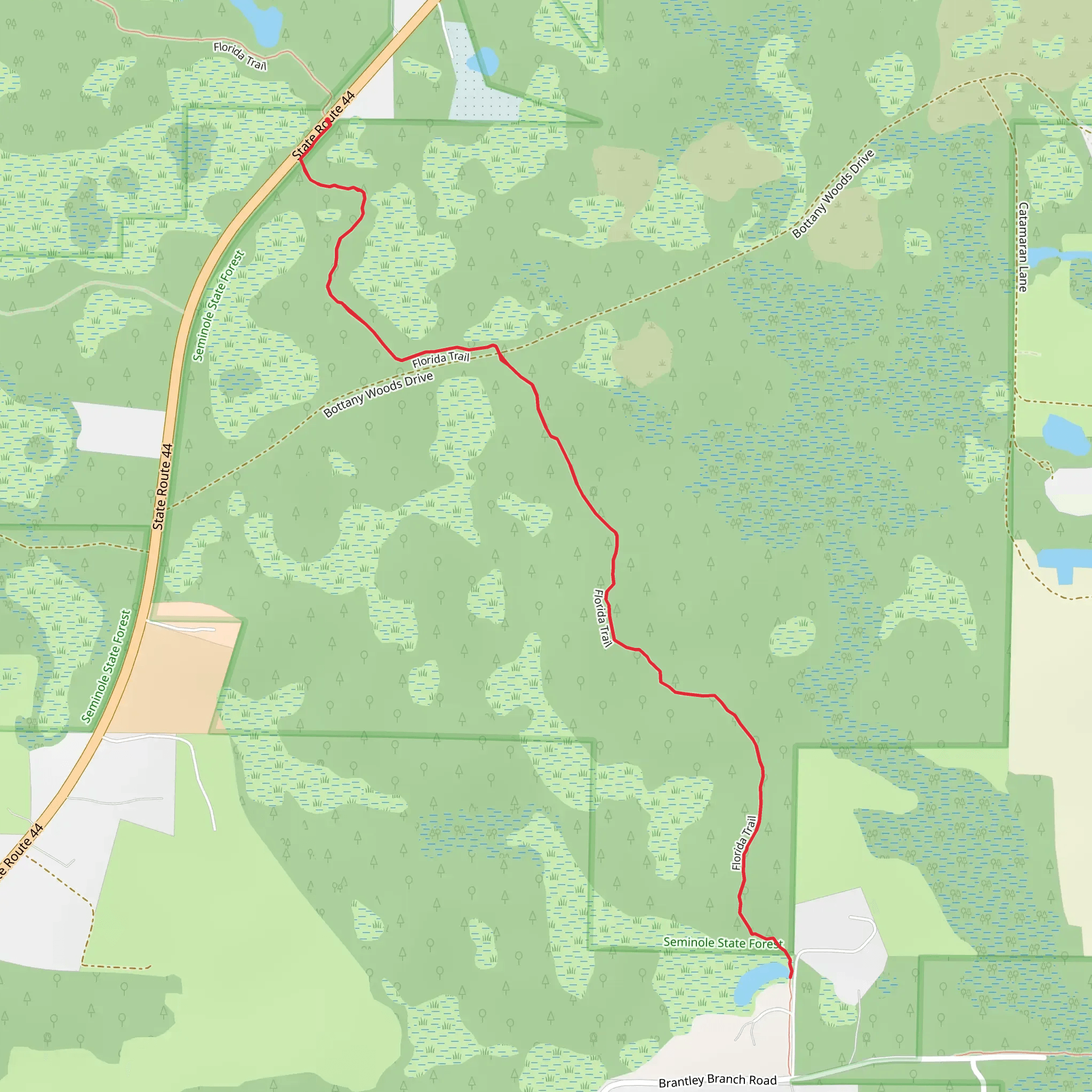 Florida Trail - State Route 44 mobile static map