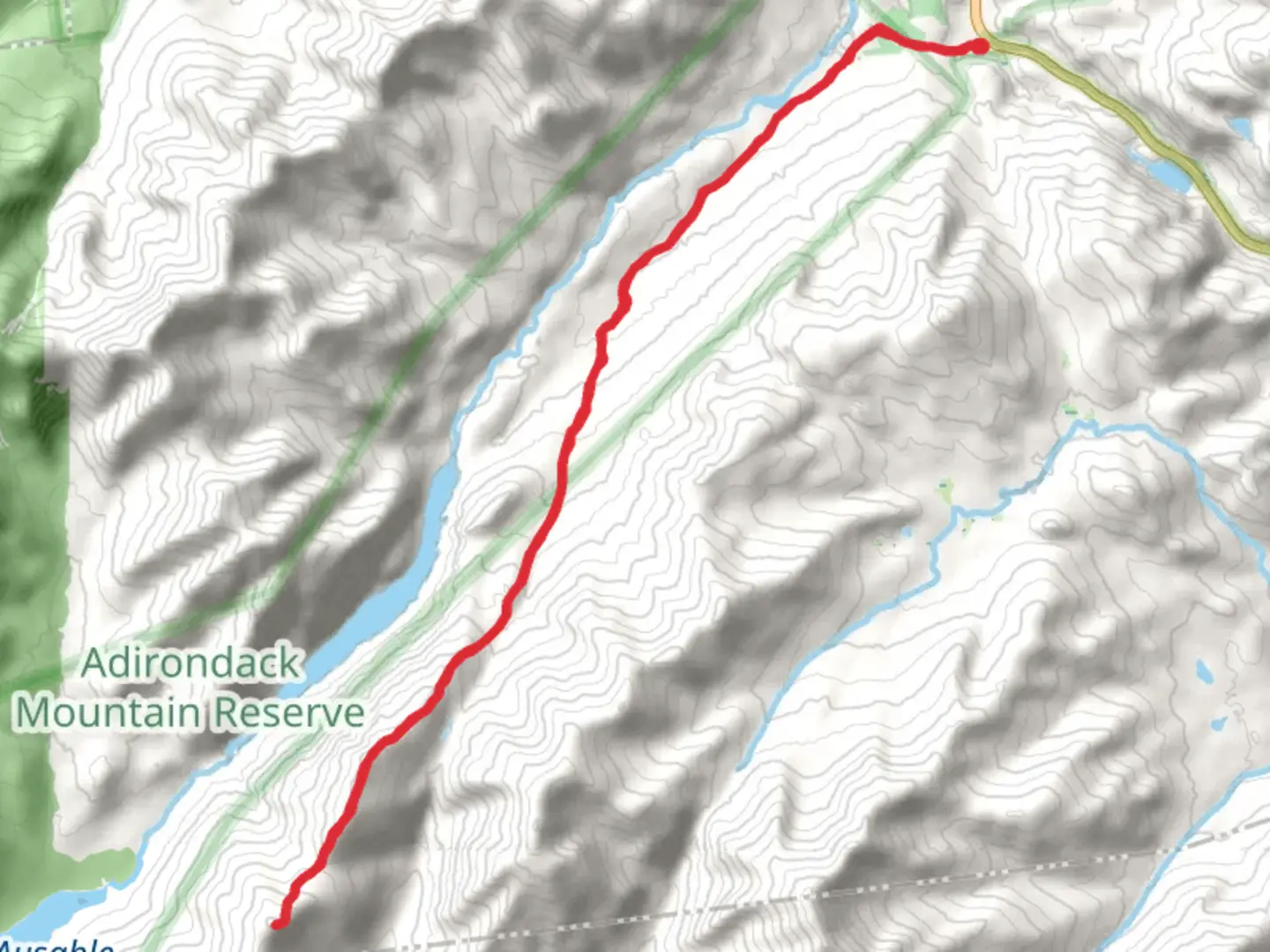 An image depicting the trail Blake Peak and Mount Colvin via Gill Brook Trail and its surrounding area.