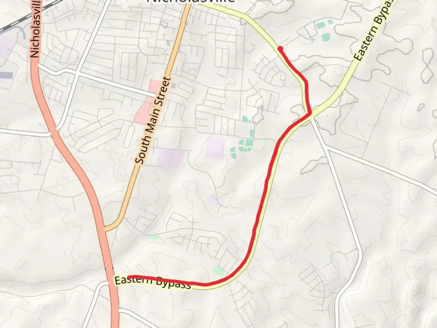 An image depicting the trail Walk along Sulphur Well Road and Eastern Bypass and its surrounding area.