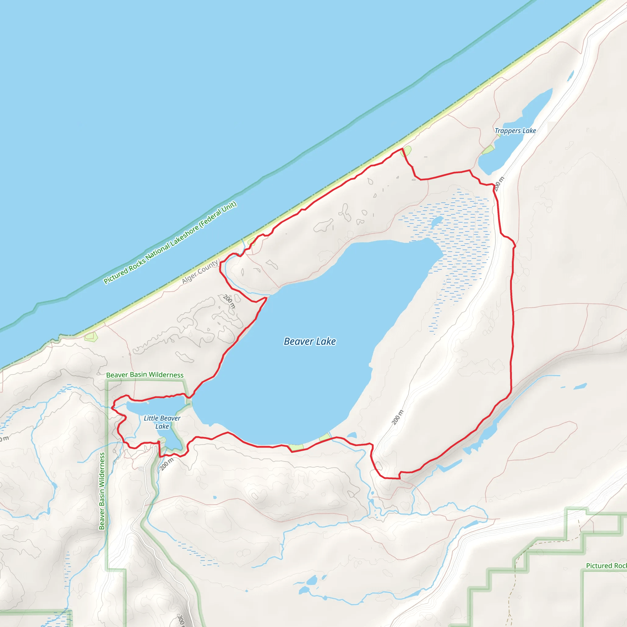 Beaver Lake and Little Beaver Lake Loop via NCT mobile static map