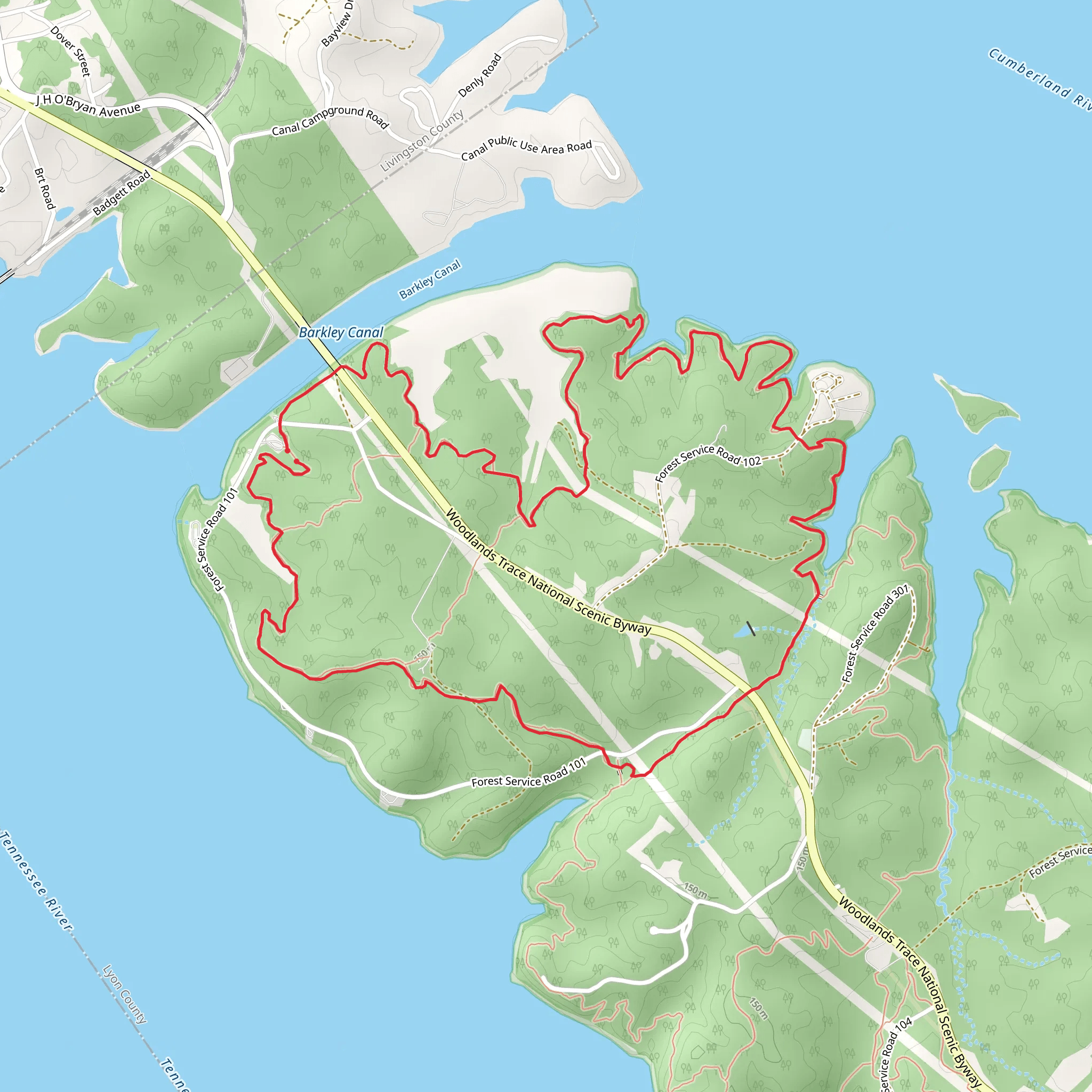Canal Big Loop Trail mobile static map