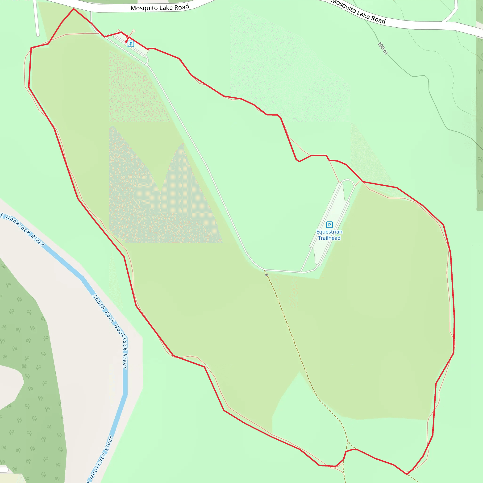 South Fork County Park Loop mobile static map