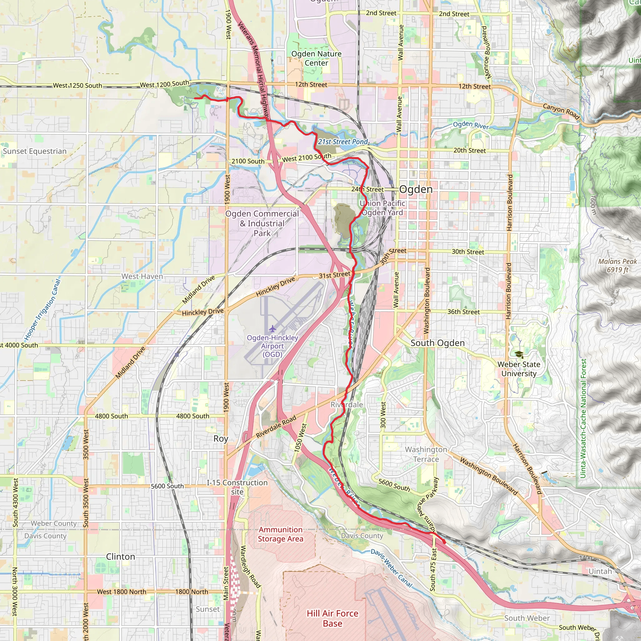 Weber River Parkway mobile static map