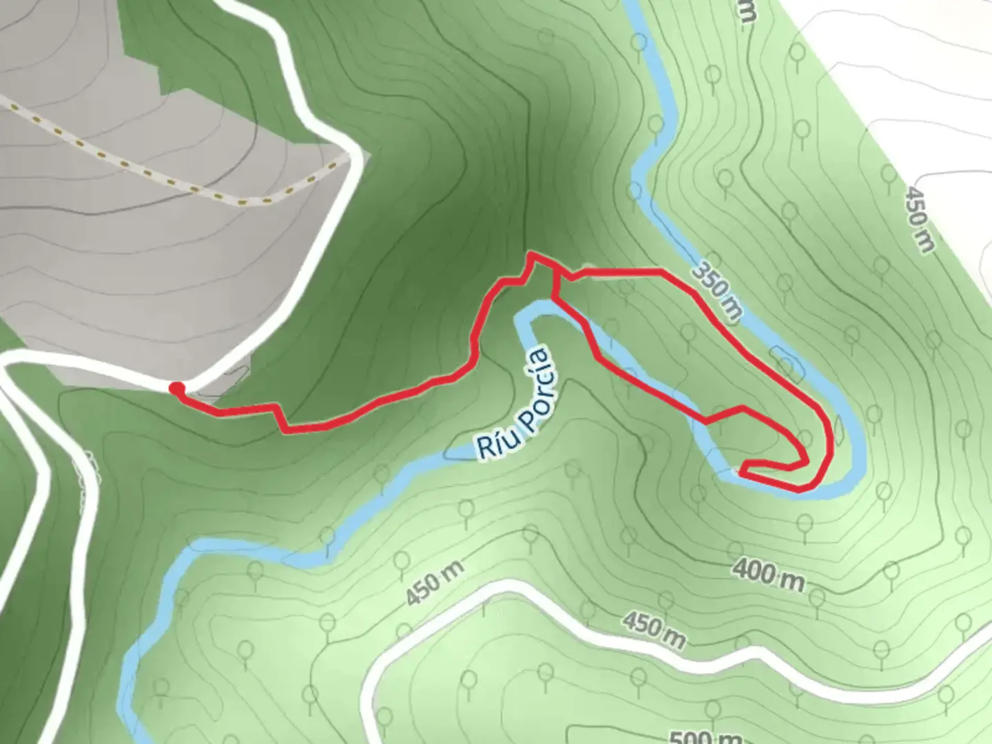An image depicting the trail Cioyo Waterfall Route PR AS 301 and its surrounding area.