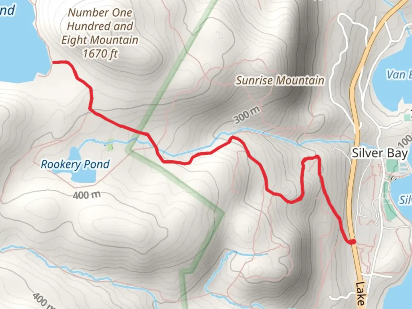An image depicting the trail Jabe Pond Trail From Silver Bay and its surrounding area.