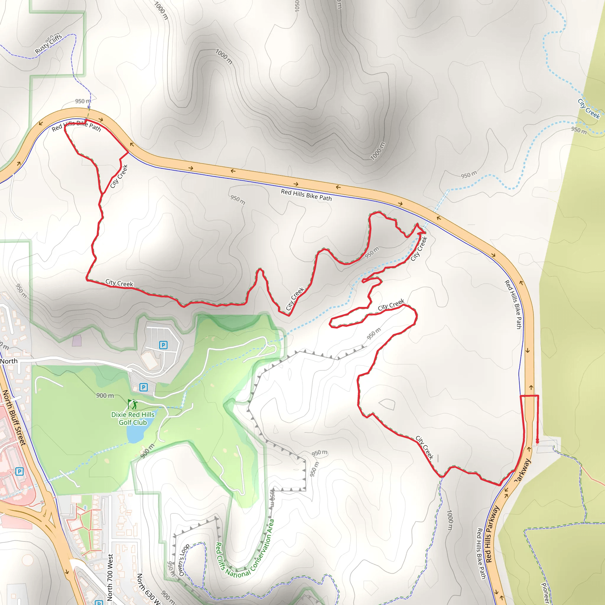 City Creek Trail mobile static map