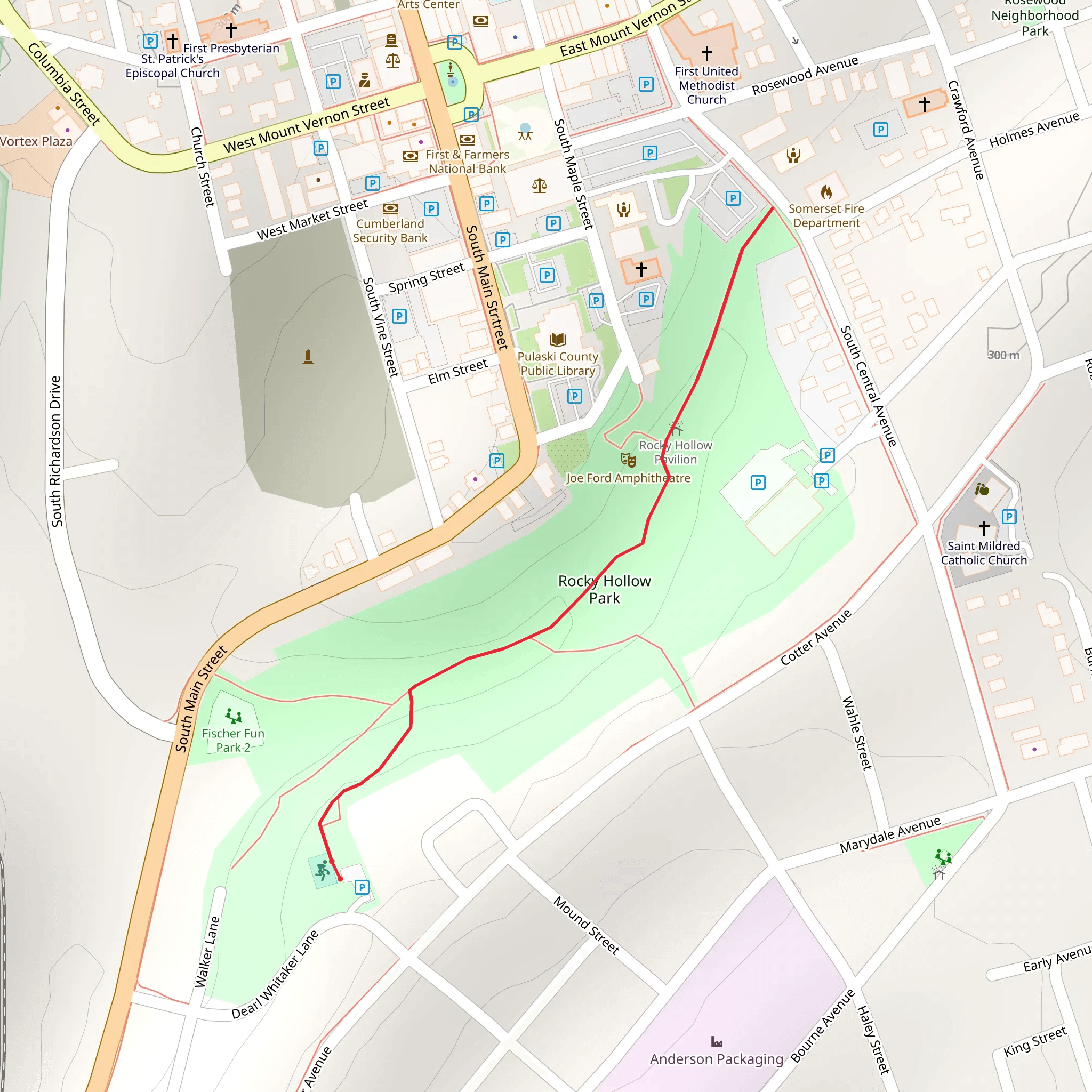Rocky Hollow Park mobile static map