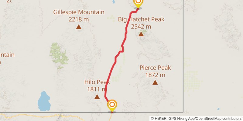 Continental Divide Trail - New Mexico alt 3 Map