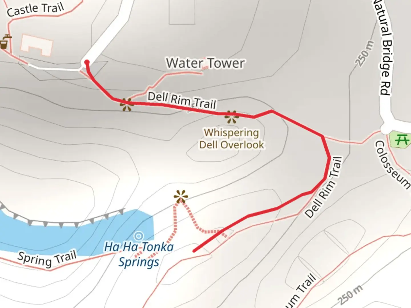 An image depicting the trail Dell Rim Trail and its surrounding area.