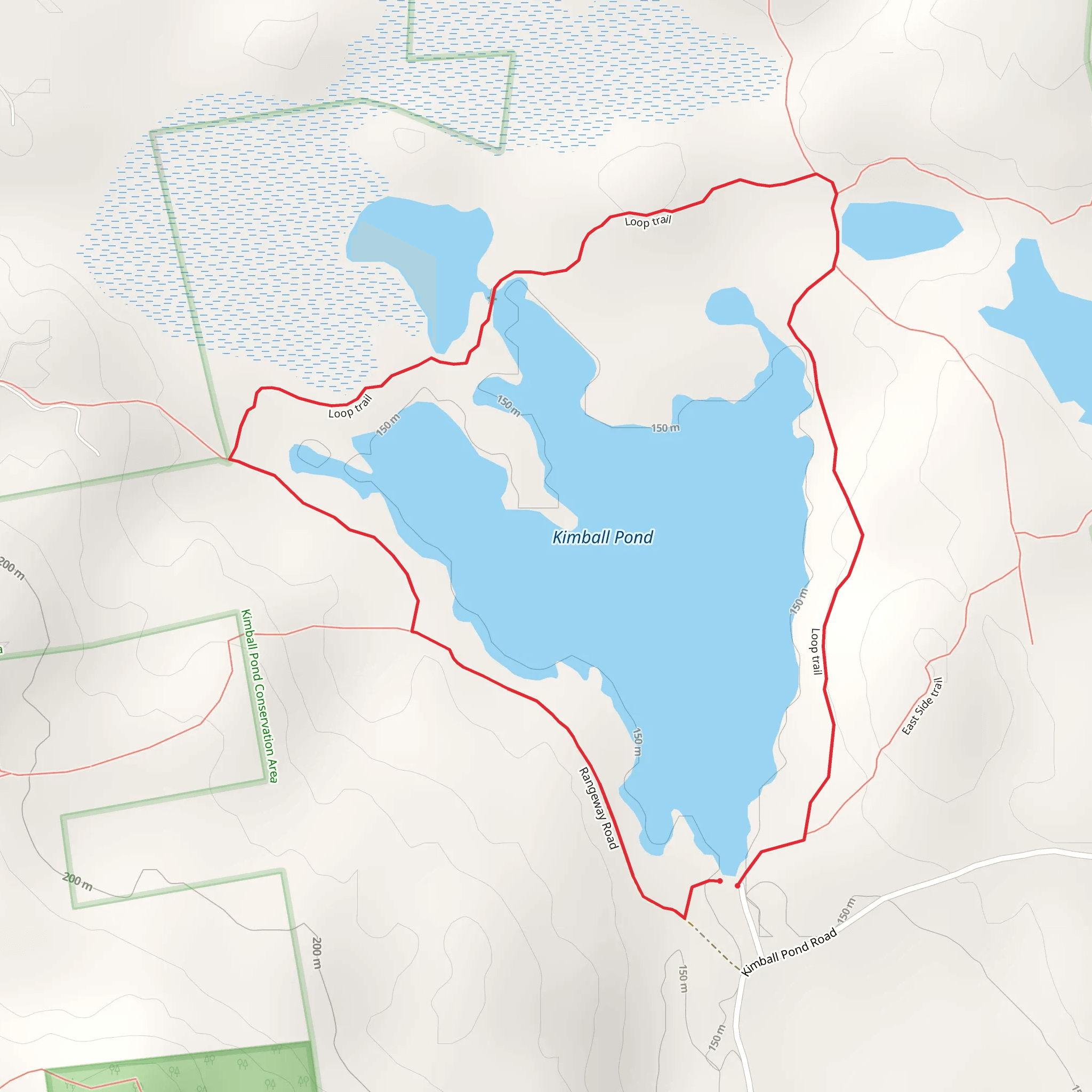 Kimball Pond via Loop Trail mobile static map