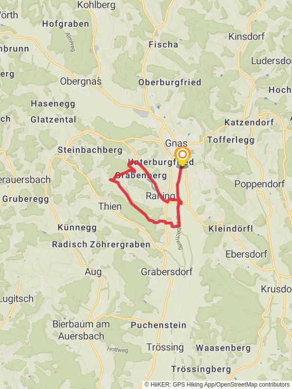 Höhenweg Raning mobile static map