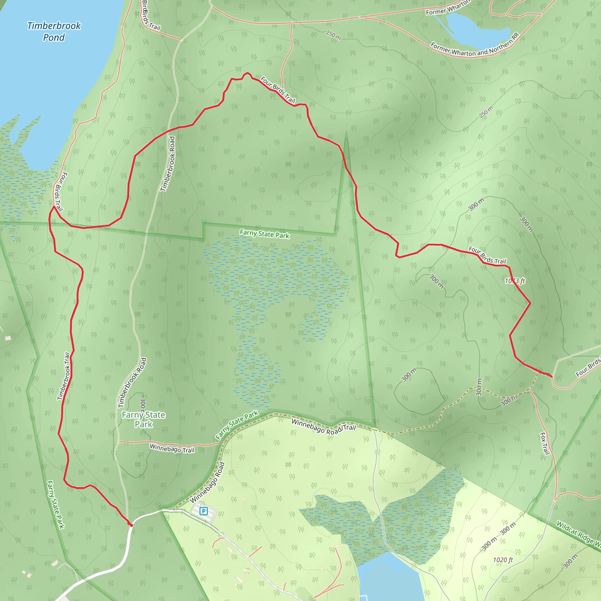 Four Birds Trail - White mobile static map