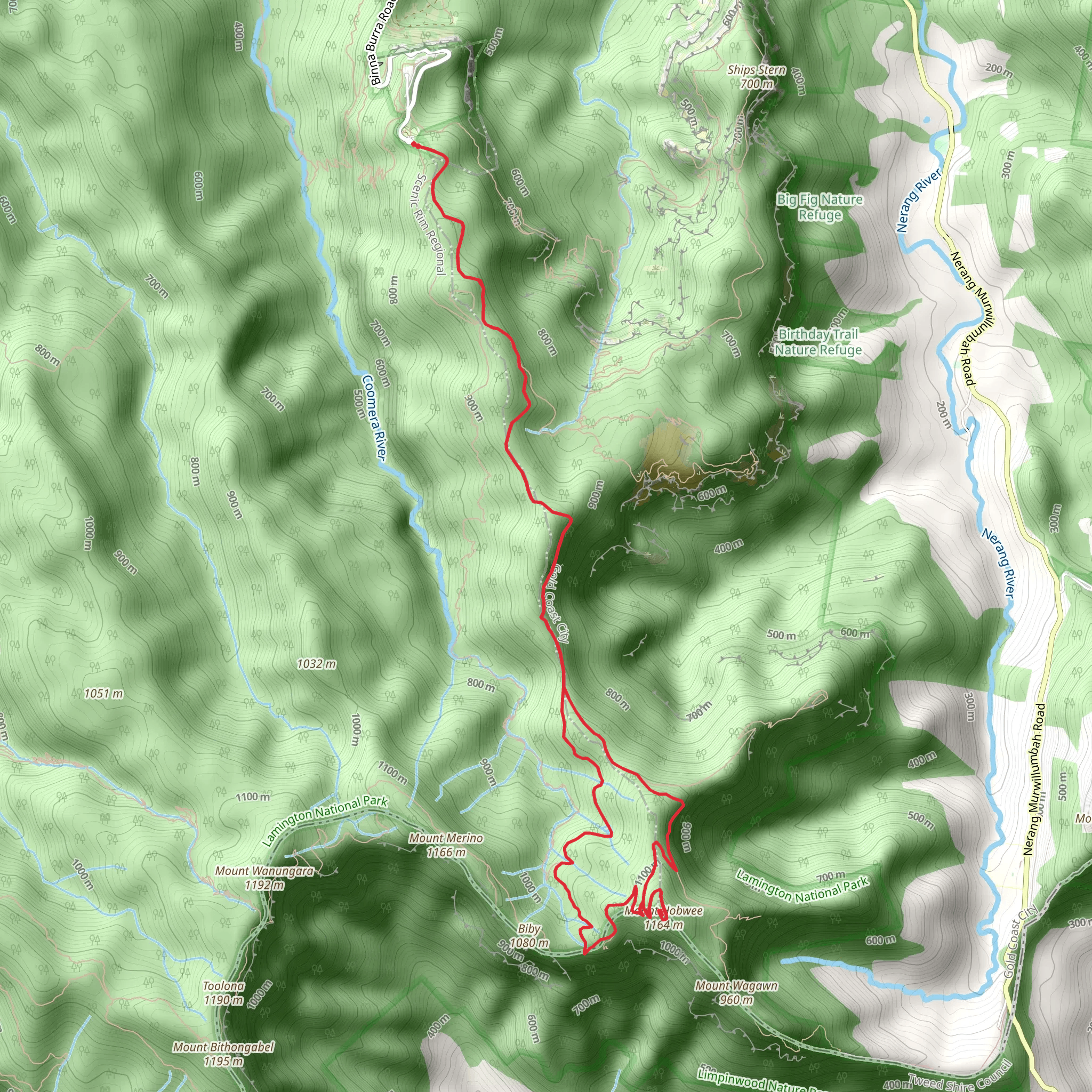 Mount Hobwee Circuit Track mobile static map