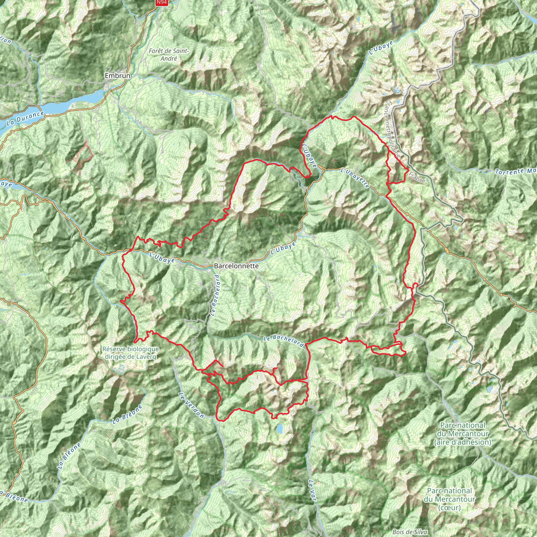 Ubaye Valley mobile static map
