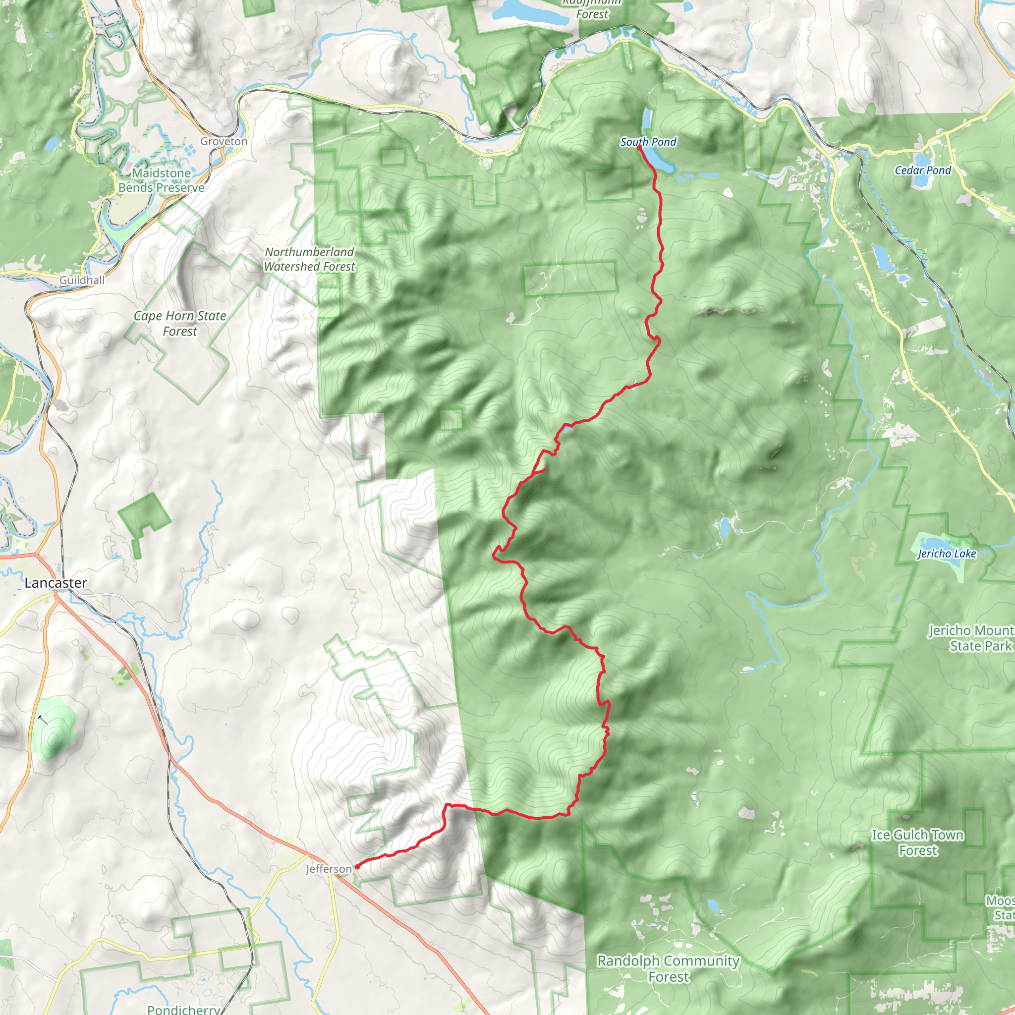 Kilkenny Ridge Traverse mobile static map