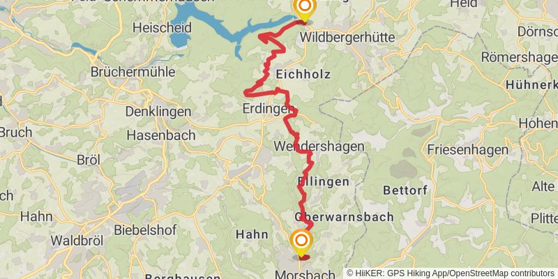 Bergischer Panoramasteig stage 10 Map
