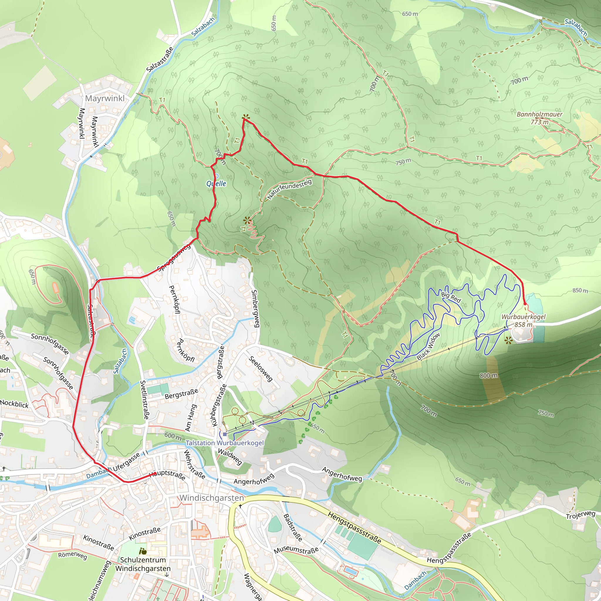 Spregaus - Wurbauerkogel mobile static map