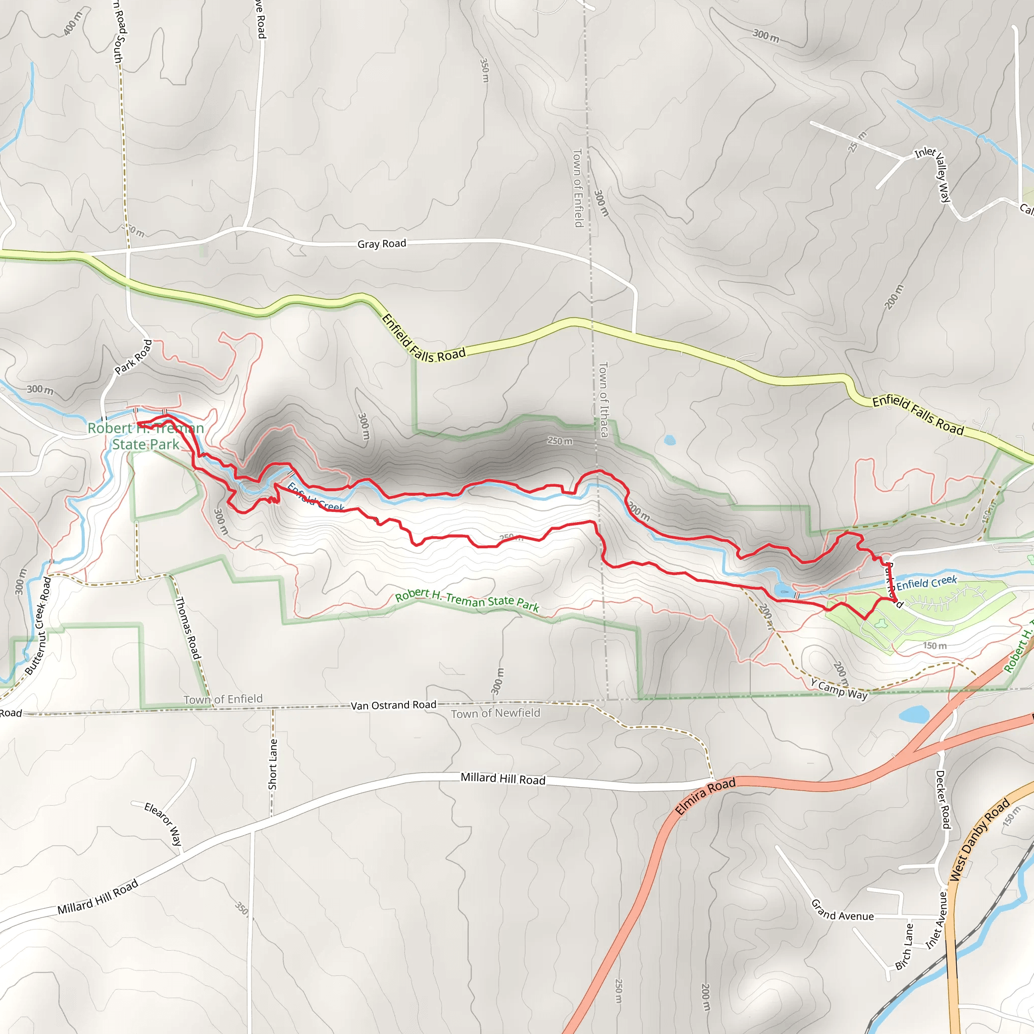Enfield Creek Loop mobile static map