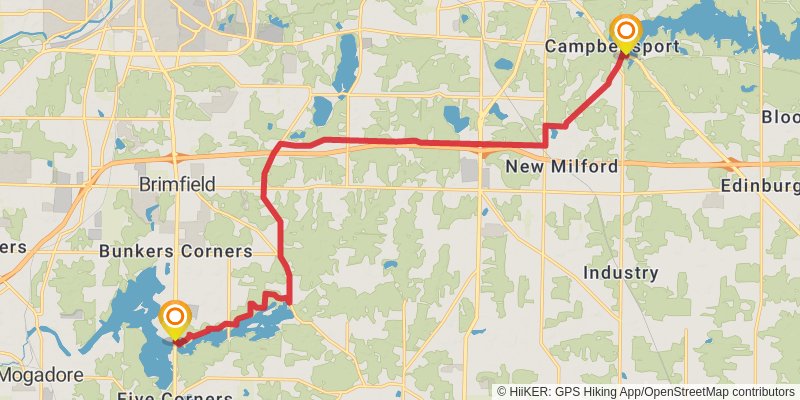 Buckeye Trail stage 100 Map