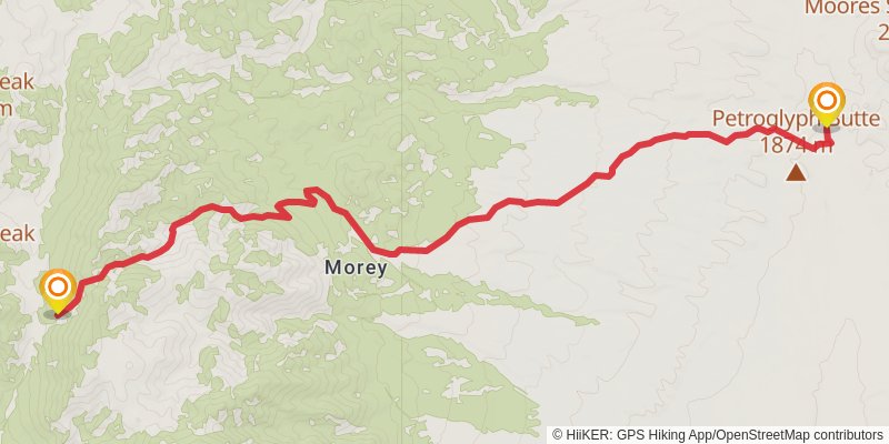 American Discovery Trail - Nevada stage 15 Map