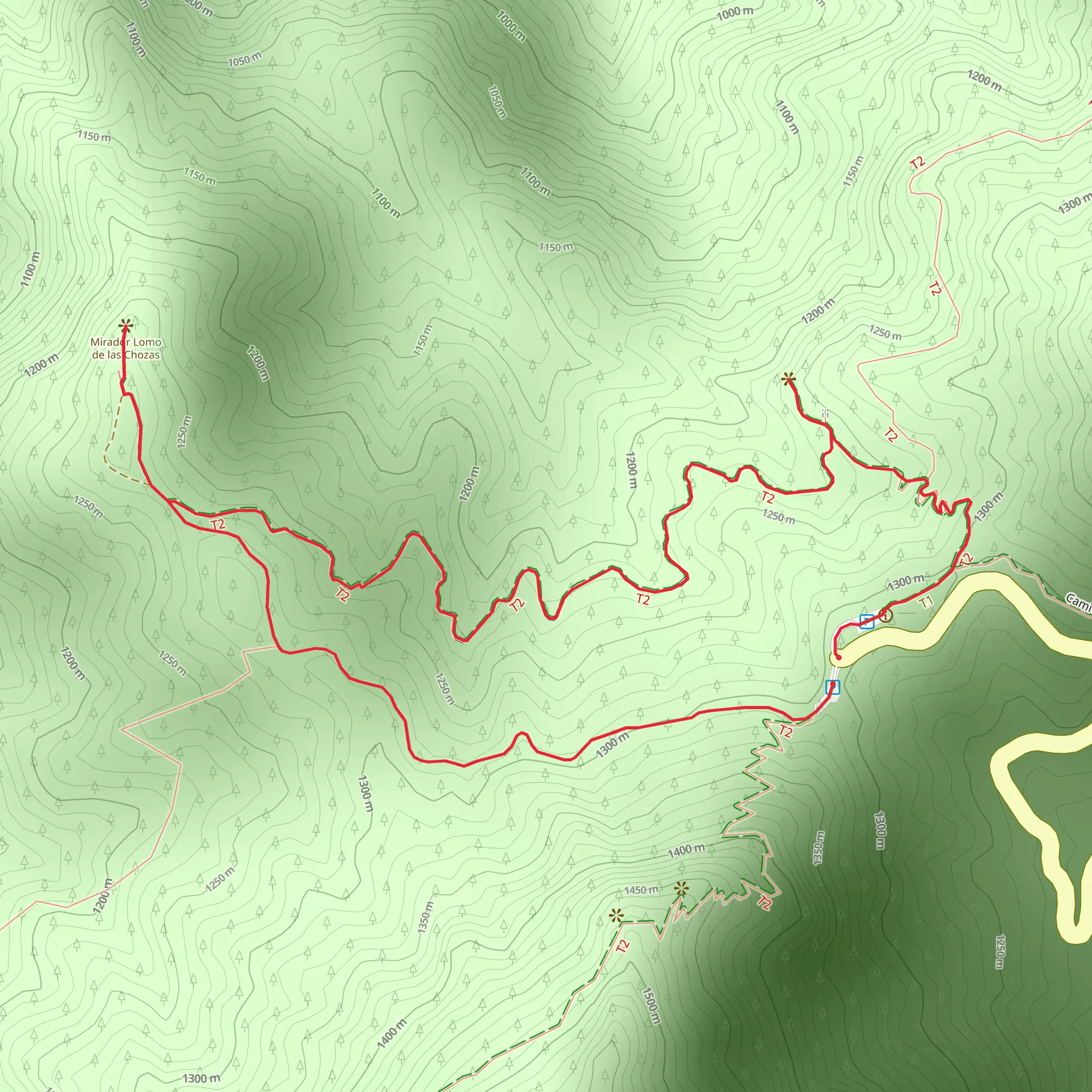 Schöne Aussicht – Blick in die Caldera loop from Buenavista de Arriba mobile static map