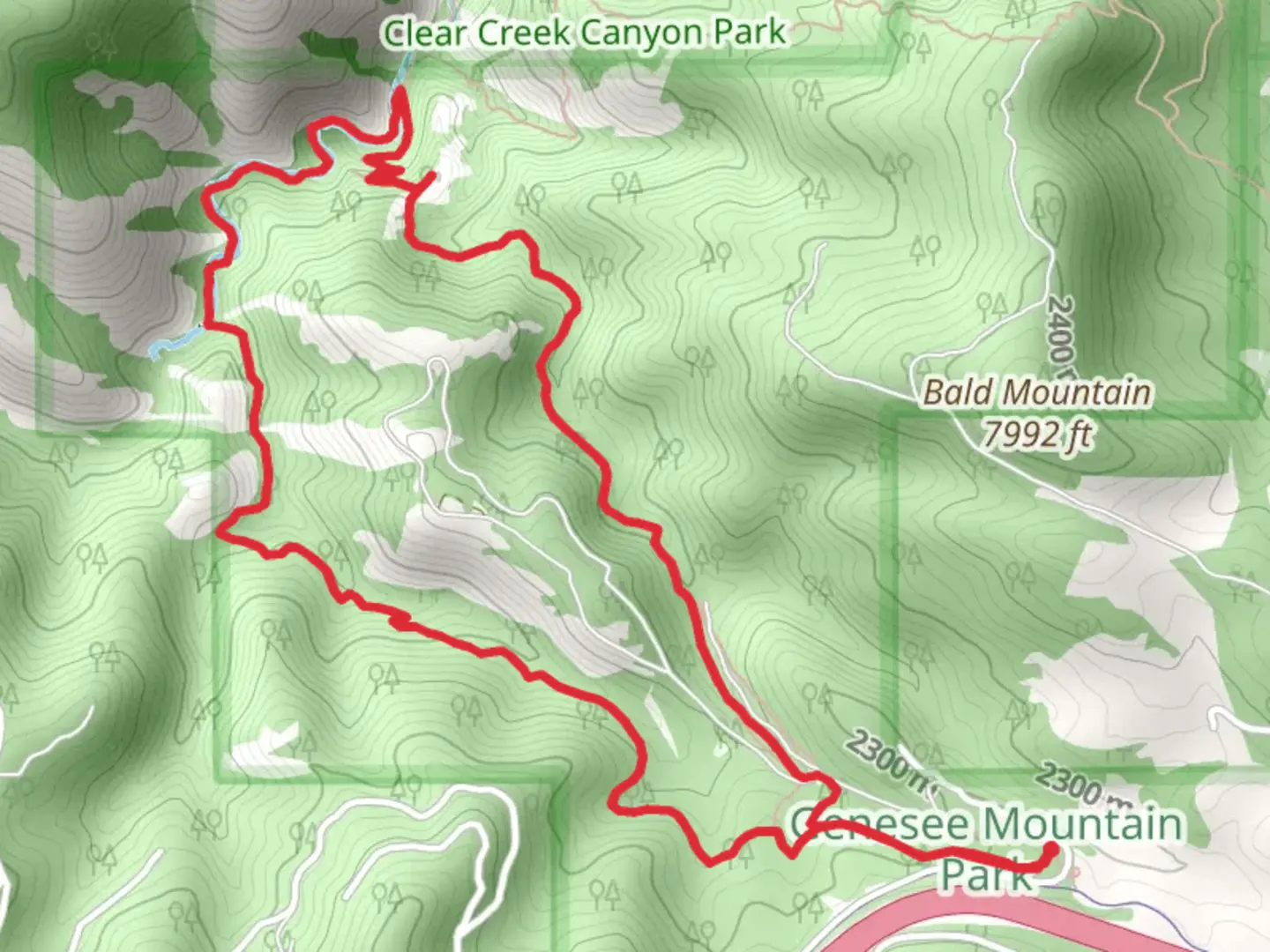 An image depicting the trail Beaver Brook and Chavez Loop Trail and its surrounding area.