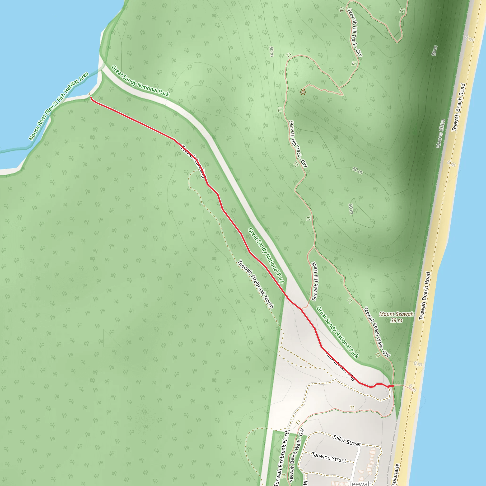 Teewah Beach Walk mobile static map
