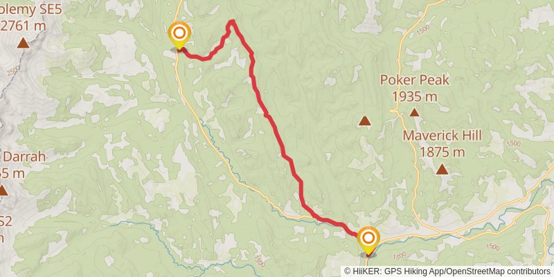 Great Divide Trail stage 8 Map