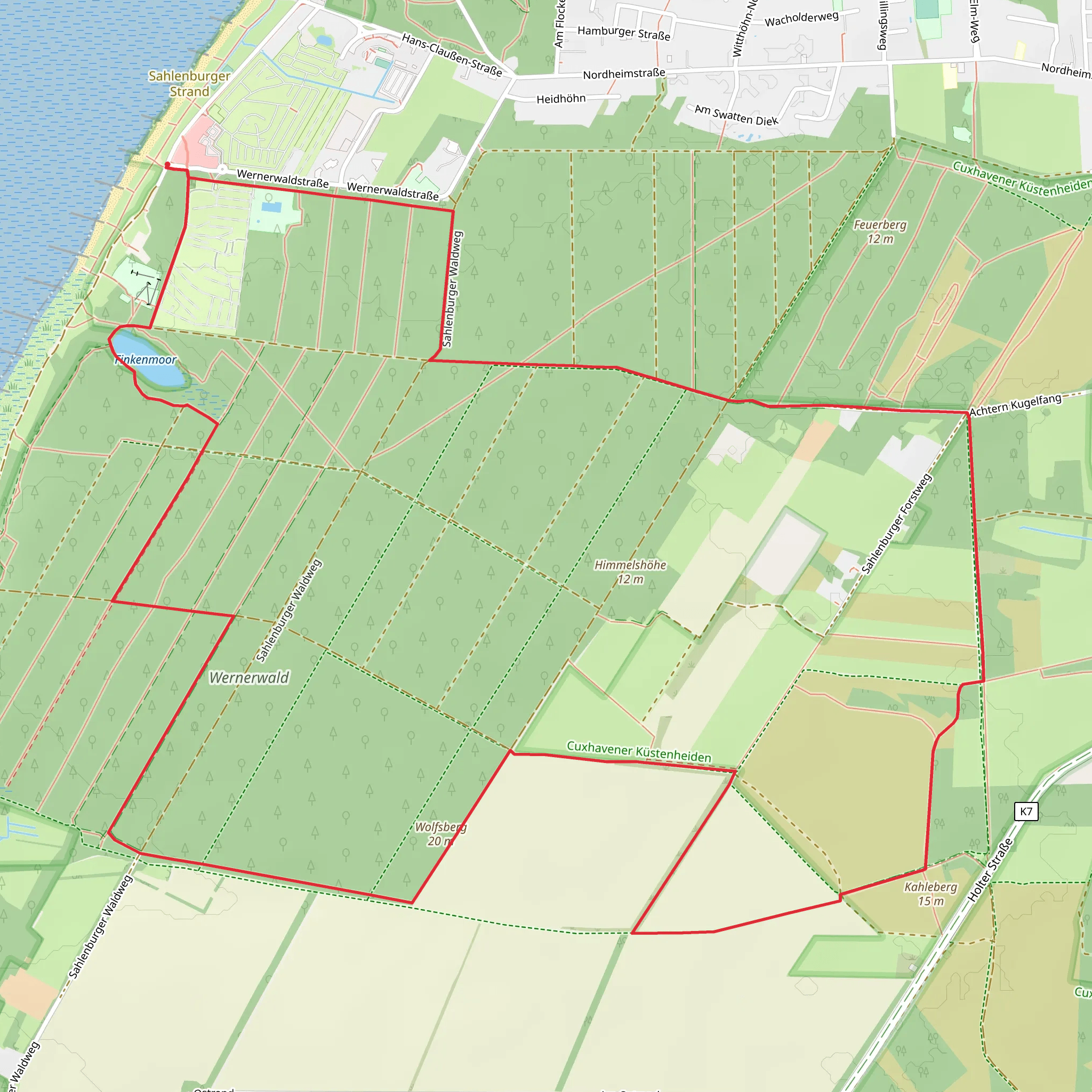Wernerwald Loop - Sahlenburg mobile static map
