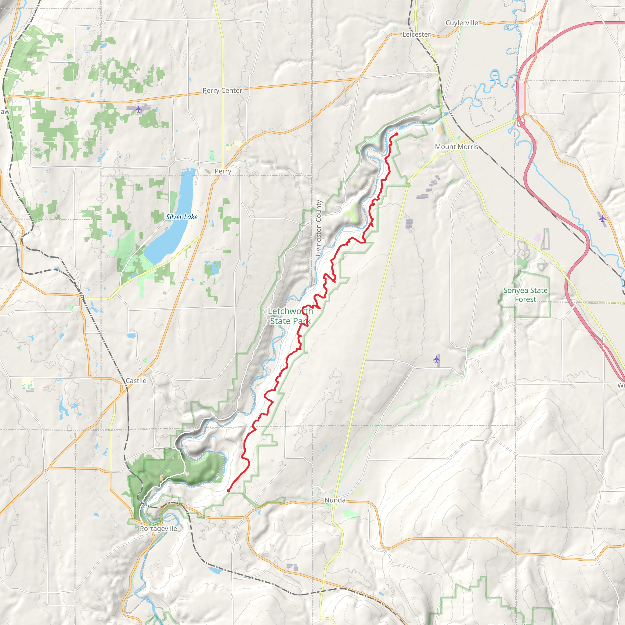 Genesee River - Letchworth Trail mobile static map