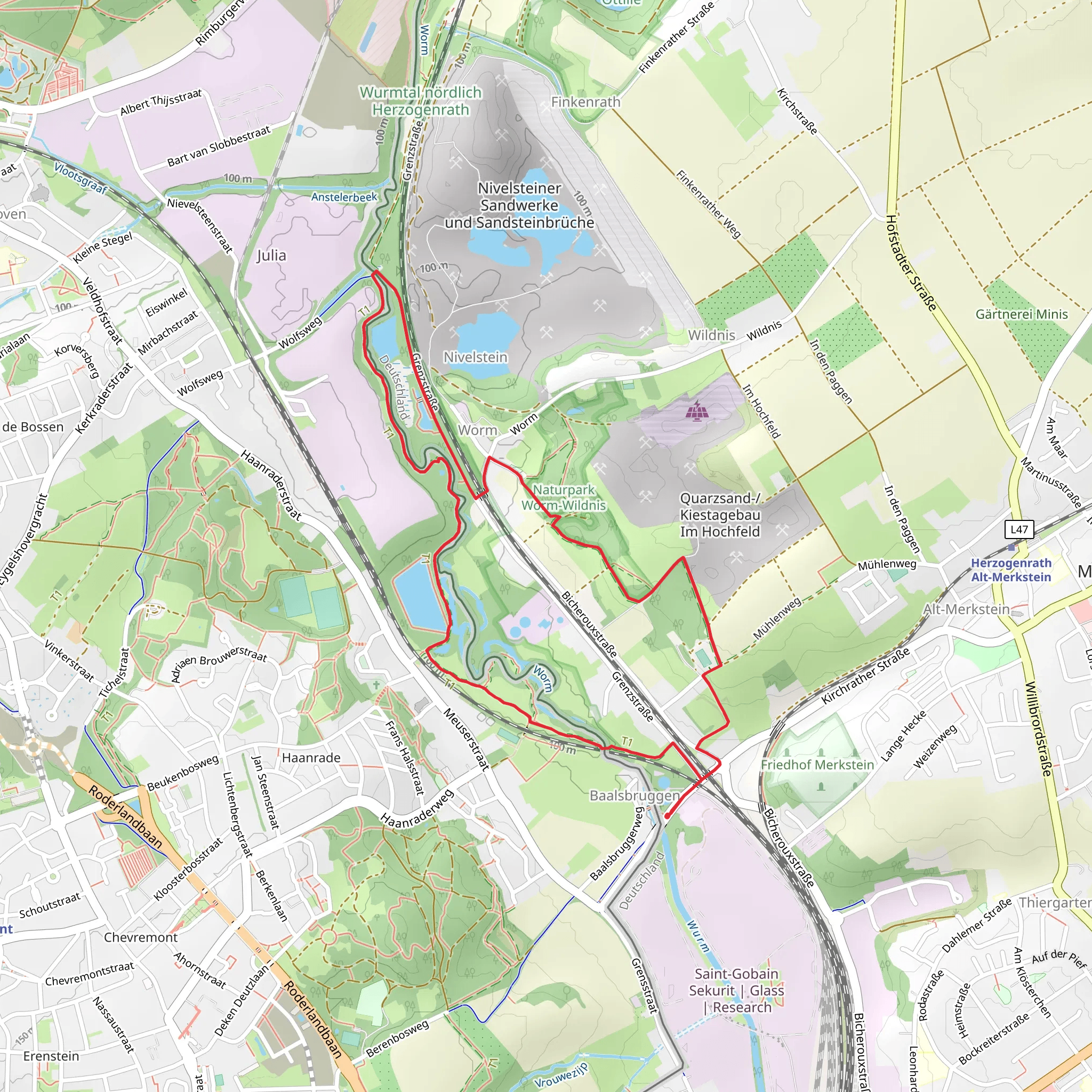 Wasserweg Wurm Loop mobile static map