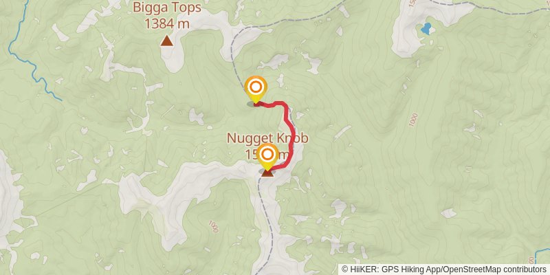 Leslie-Karamea Track spur 1 Map