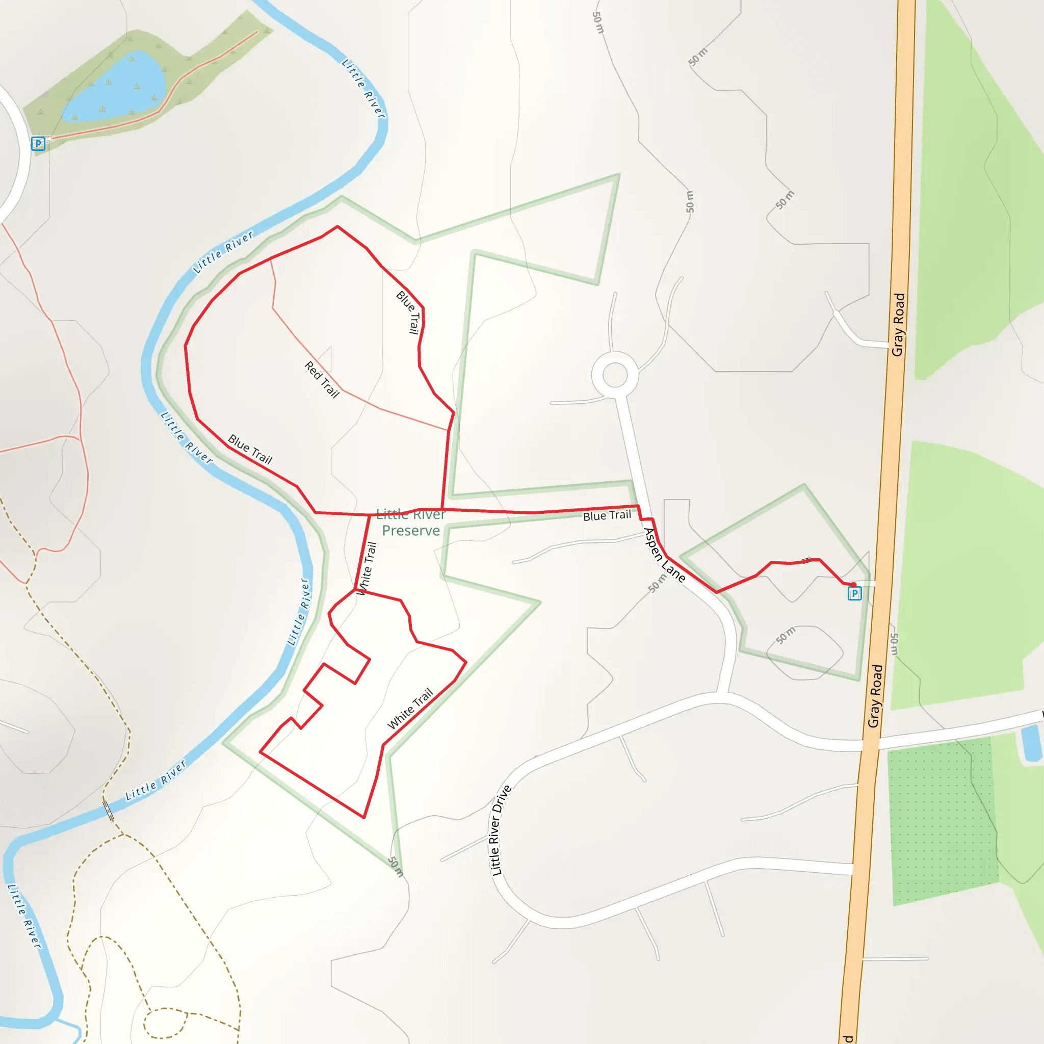 Little River - Blue Trail mobile static map