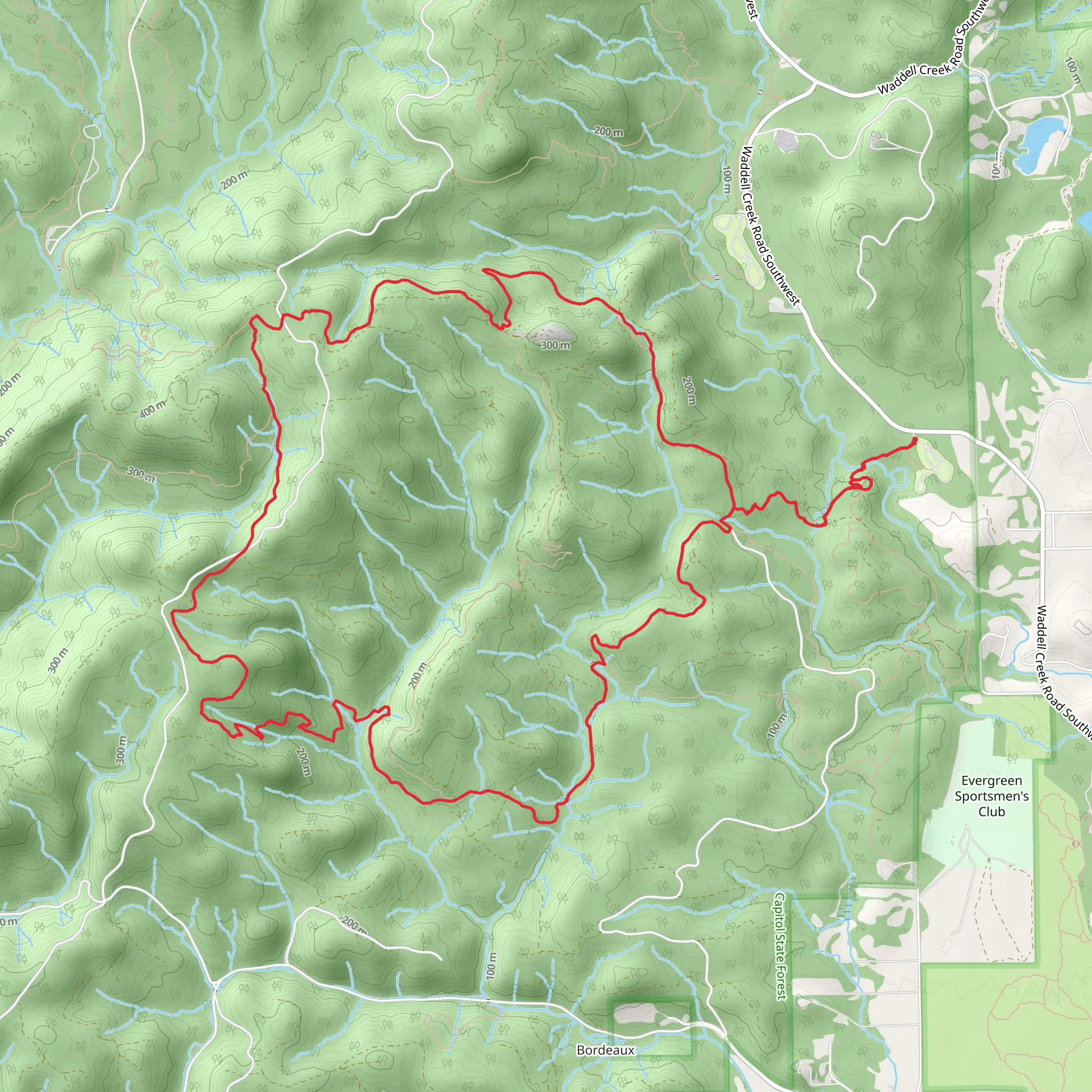 McKenny and Mima Falls West loop mobile static map