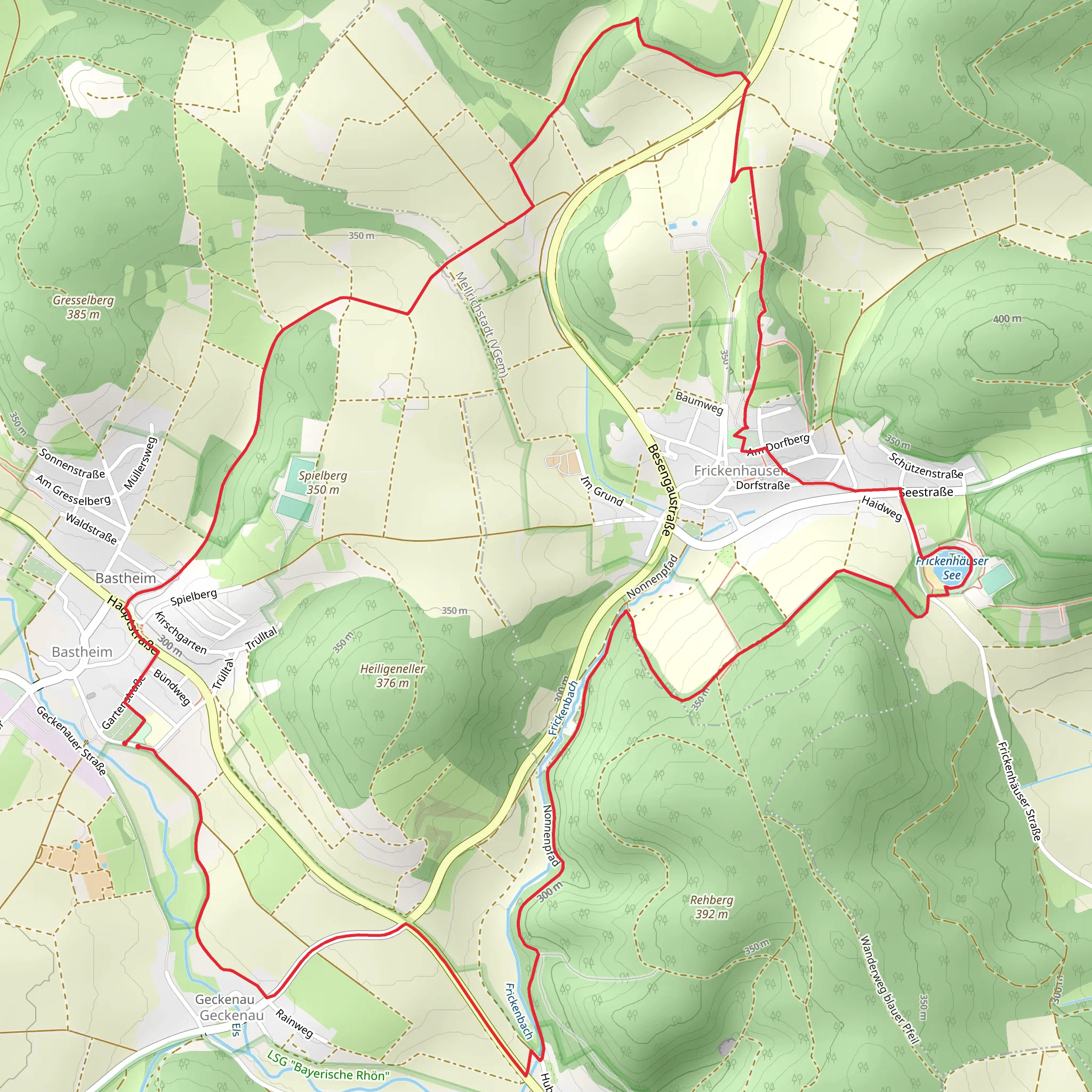 Frickenhäuser See via Frickenhäuser Marienweg mobile static map