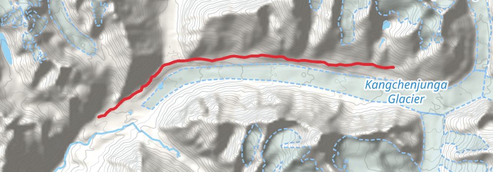 Kanchenjunga Base Camp Trek stage 9 Map