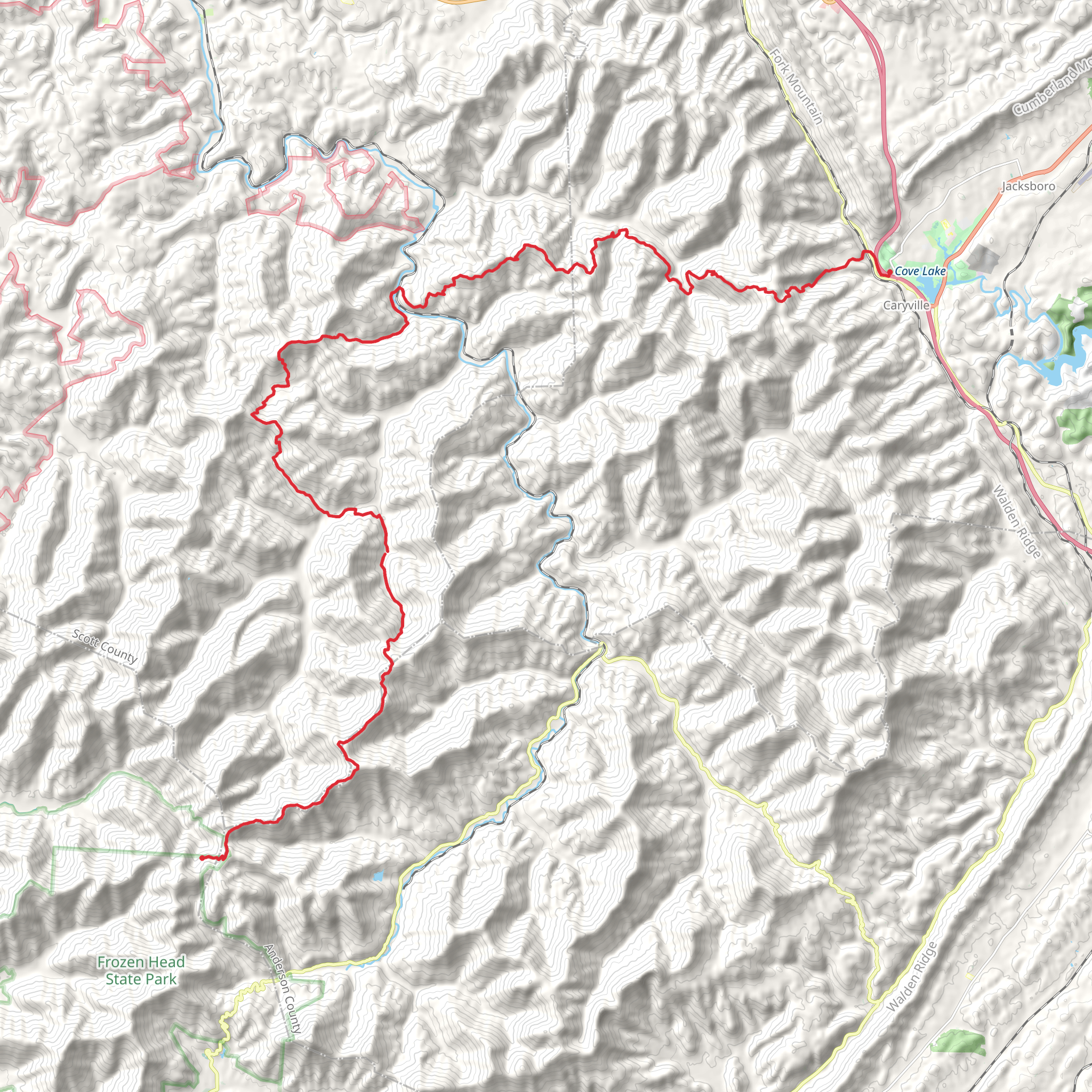 Cumberland Trail - New River Segment mobile static map