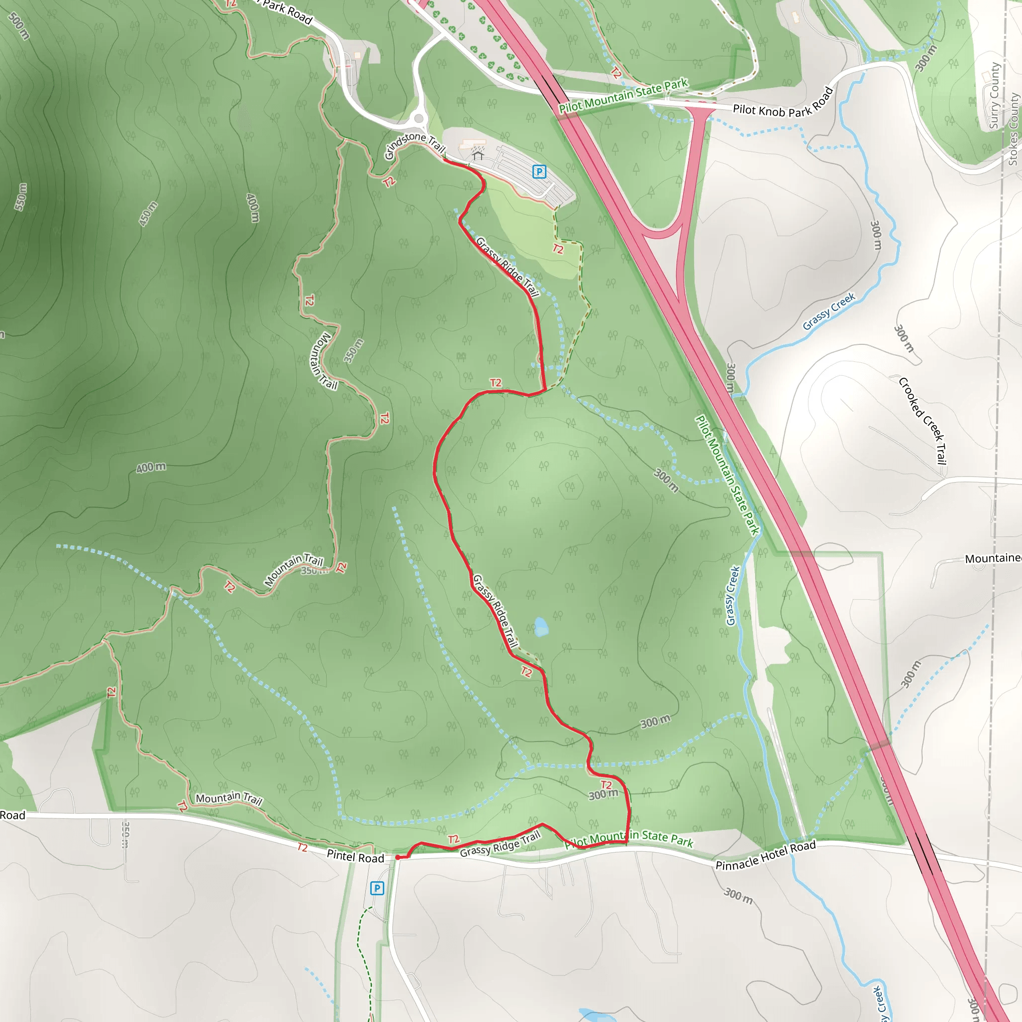 Grassy Ridge Trail mobile static map