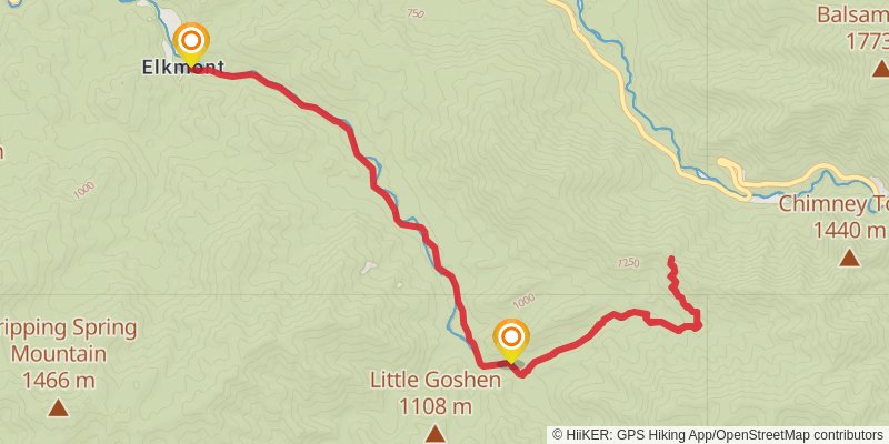 Rough Creek via Little River Trail stage 2 Map
