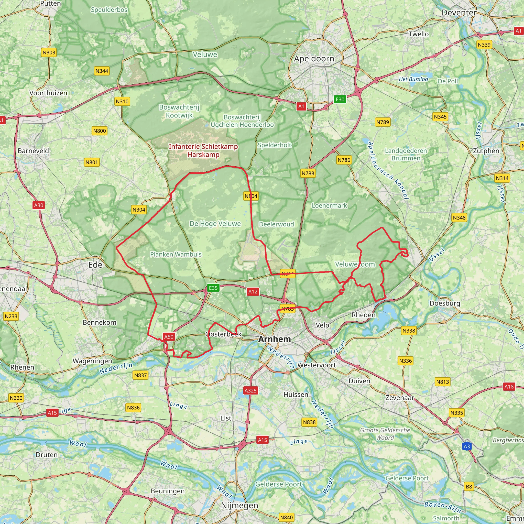 Schelmseweg, Wagnerlaan, Holleweg, Wijde Veldweg and Koeweg mobile static map