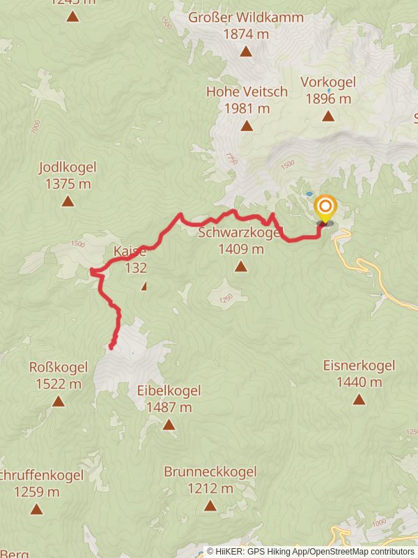 Brunnalm to Rauschkogel Trail mobile static map