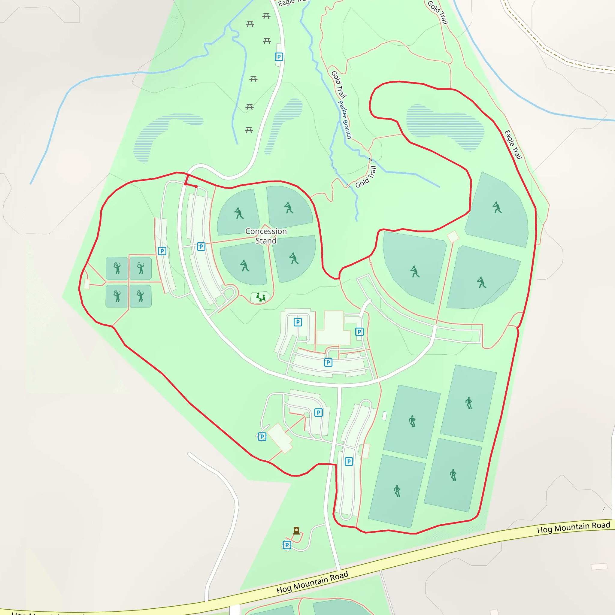 Parker Branch Loop mobile static map