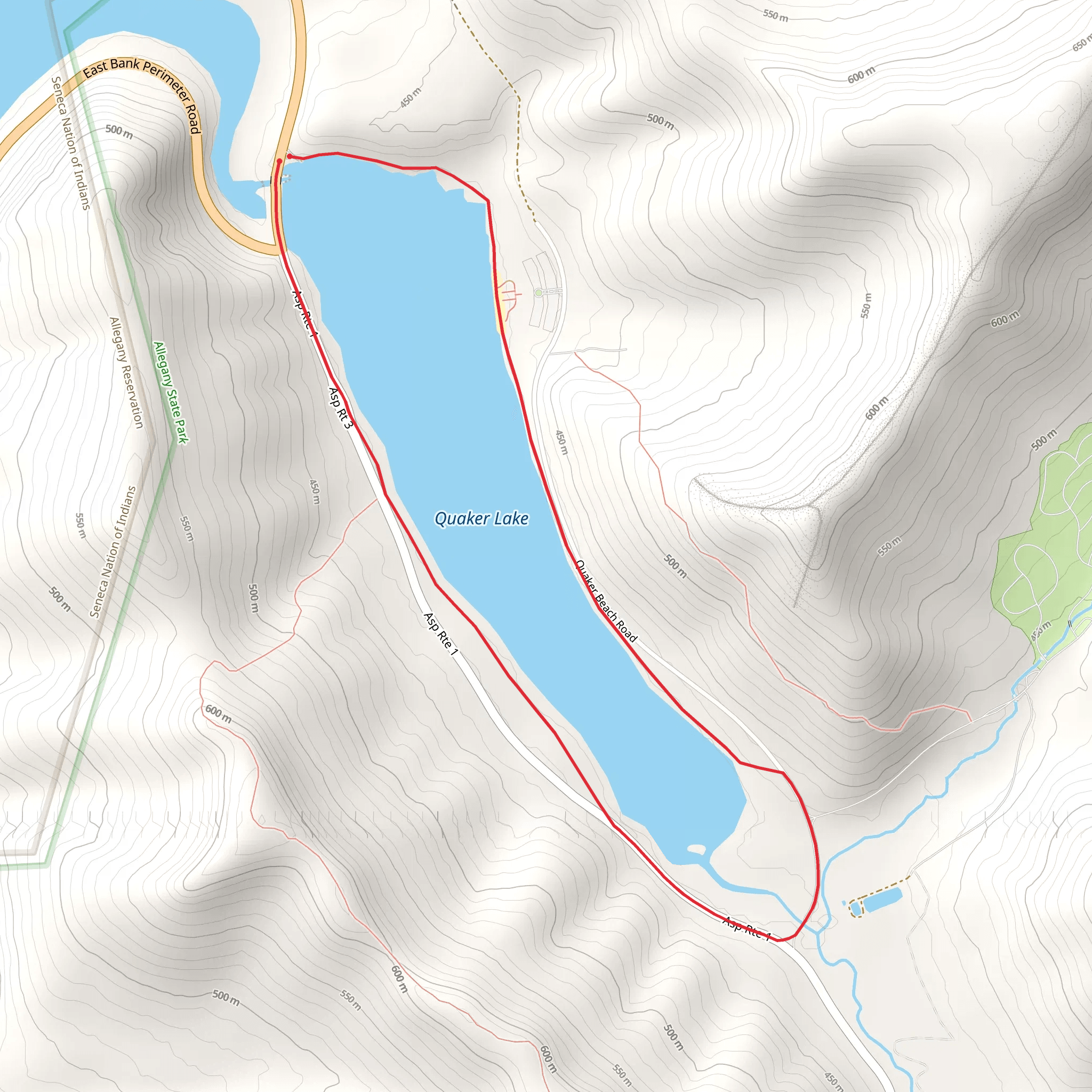 Quaker Lake Loop - Quaker Road mobile static map