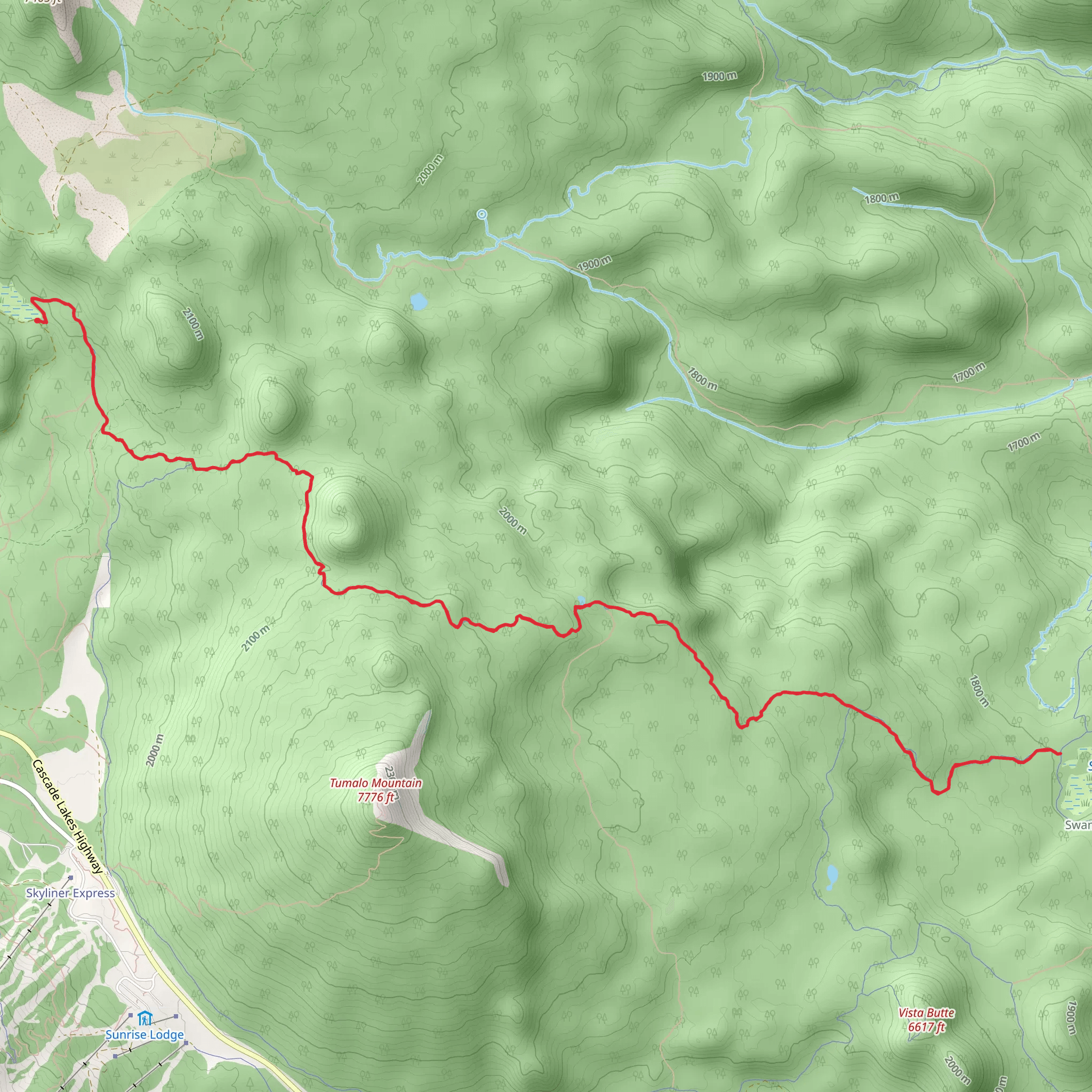 Flagline Trail mobile static map
