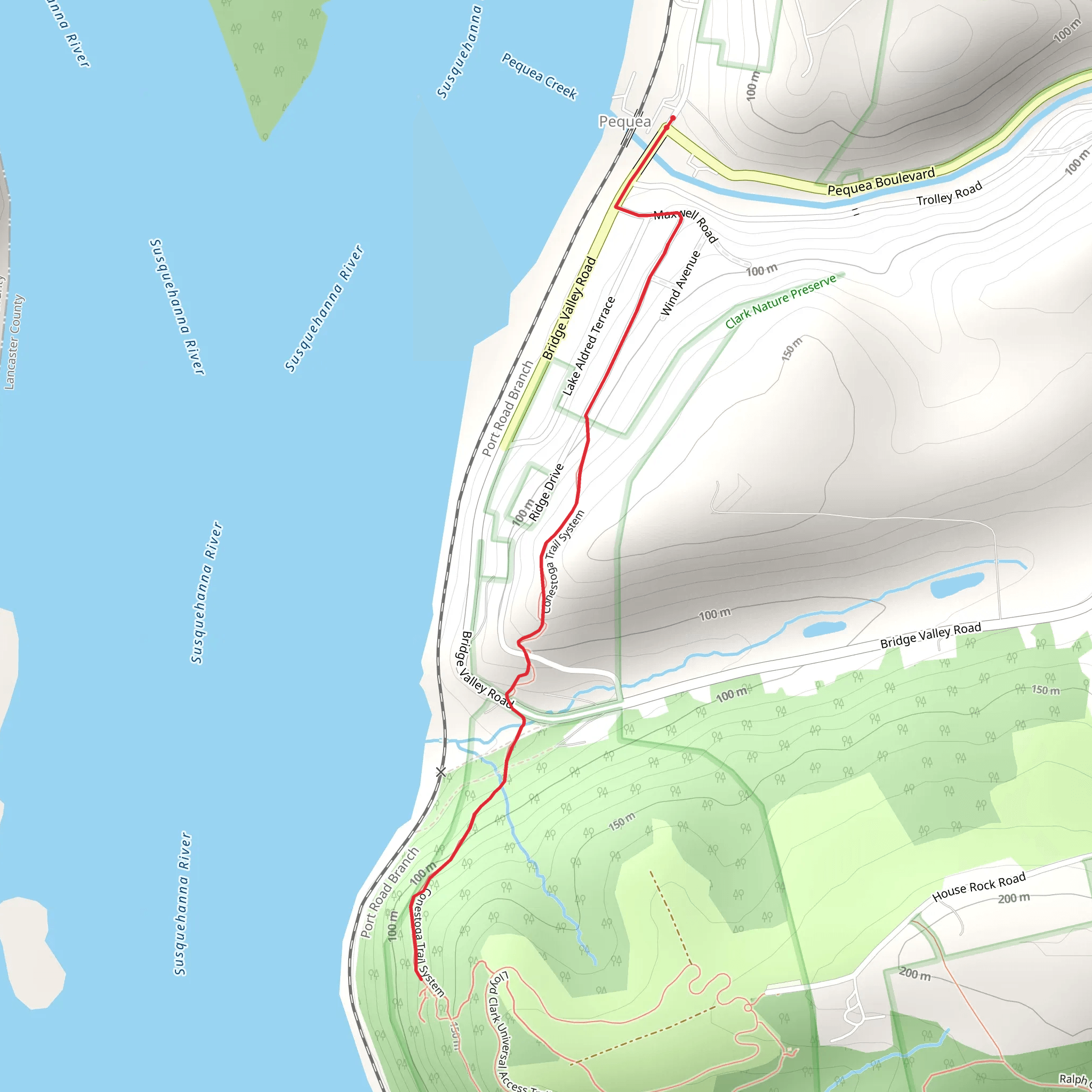 Susquehanna River from Pequea Creek mobile static map