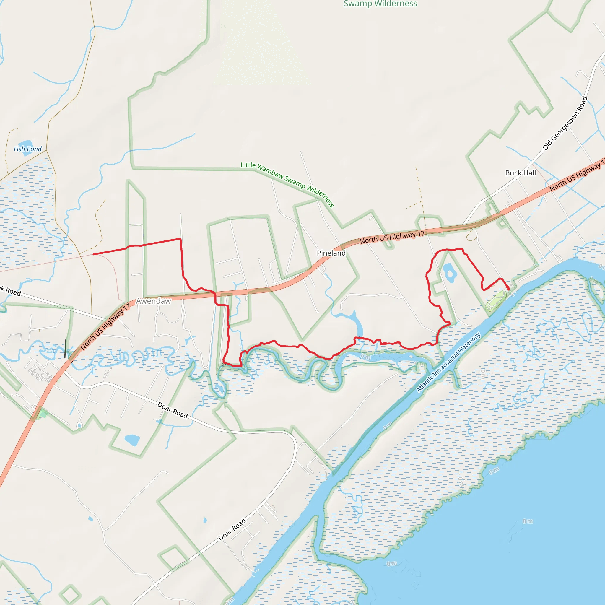Palmetto Trail - Awendaw Passage Trail mobile static map