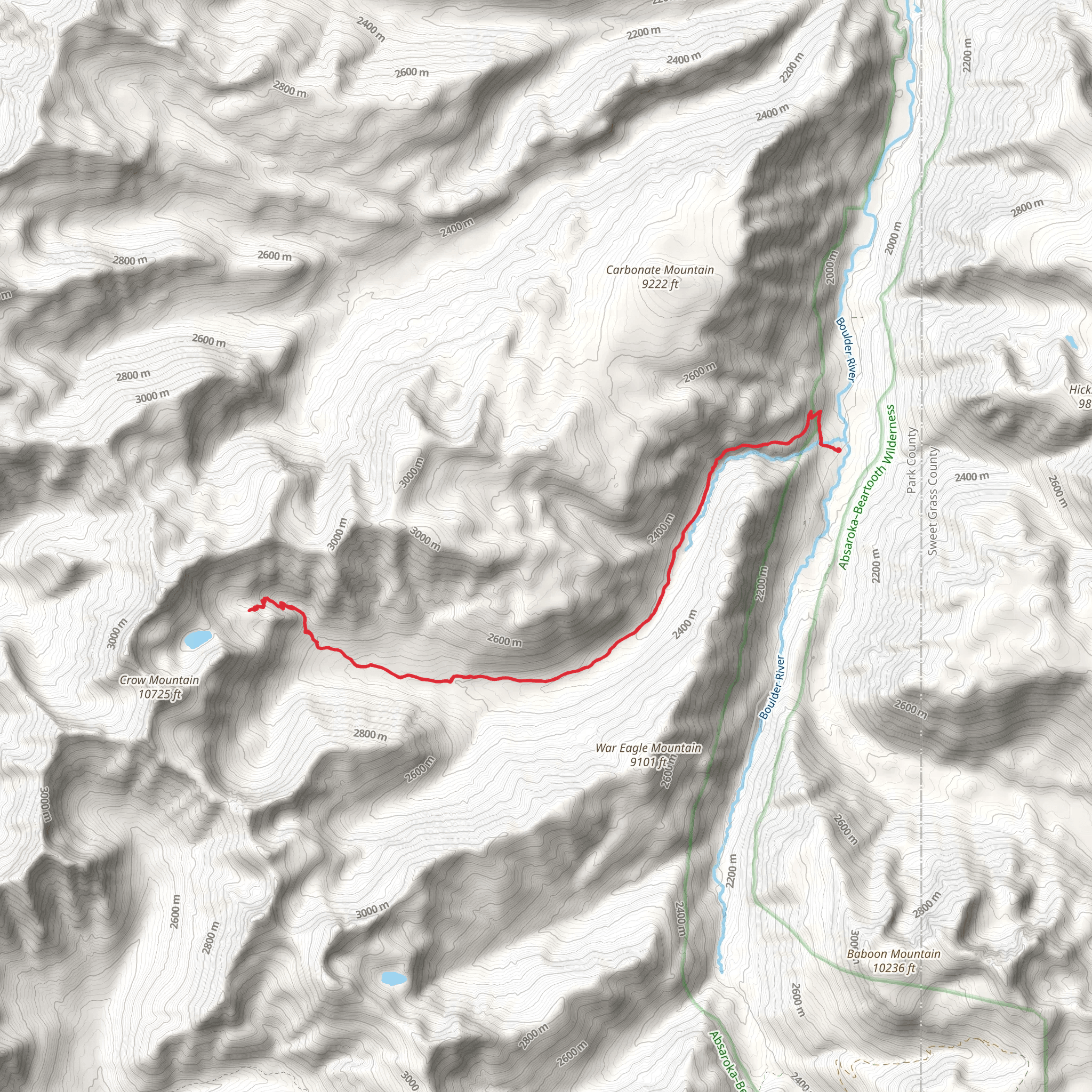 Bridge Creek Trail mobile static map