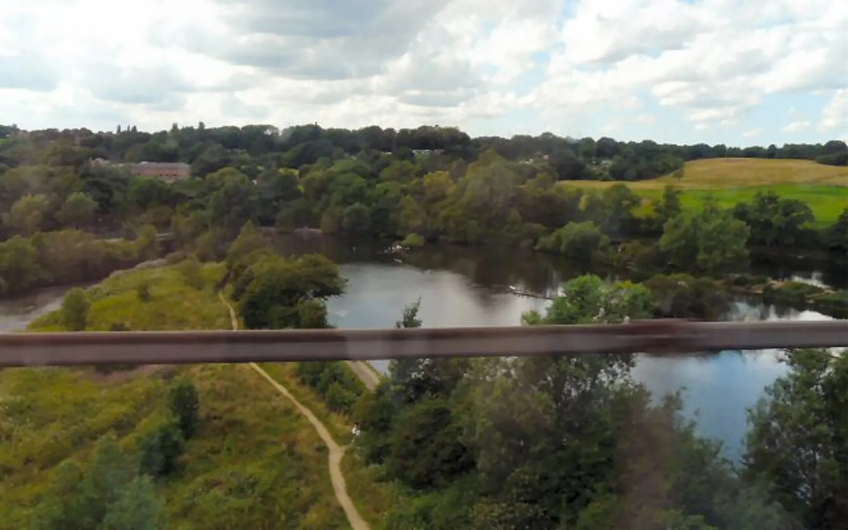 An image depicting the trail River Tame and Reddish Vale Viaduct and its surrounding area.