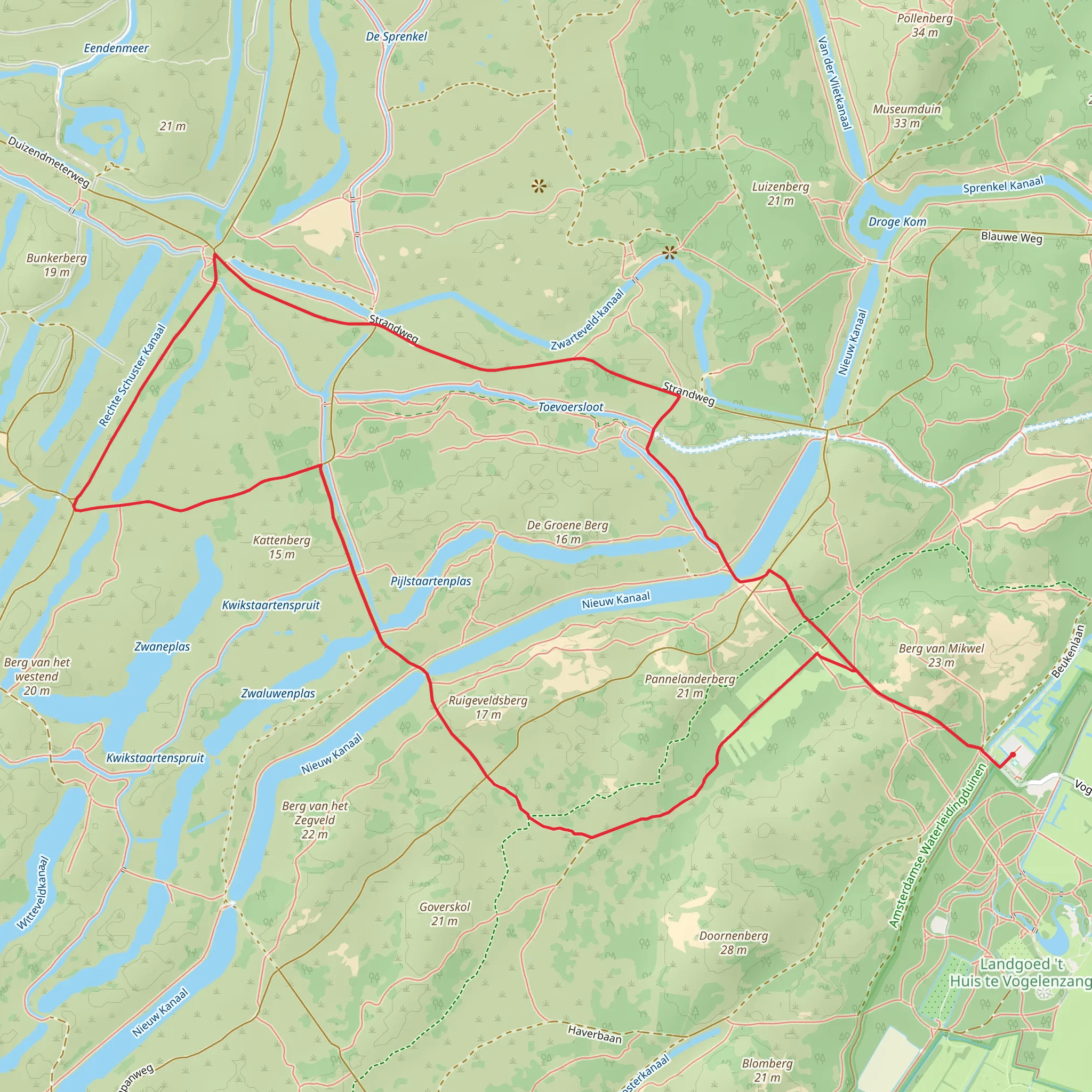 Van Lennepkanaal and Panneland via Strand Weg mobile static map