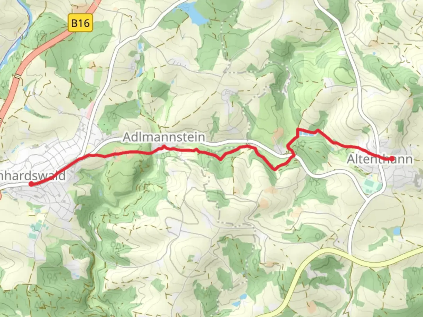 An image depicting the trail Sulzbach Point to Point and its surrounding area.